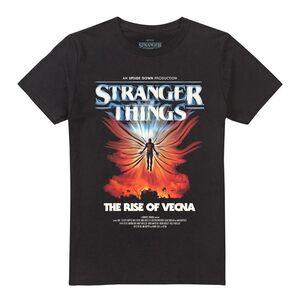 Stranger Things 5 Unisex Adult Rise Of Vecna Poster T-Shirt / Black